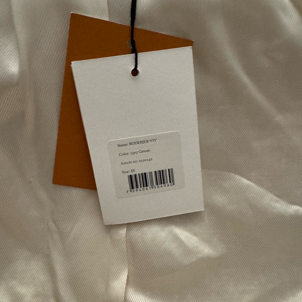 Rodebjer fringed-edge single-breasted blazer Cream Color Size XS - NWT - Picture 6 of 8